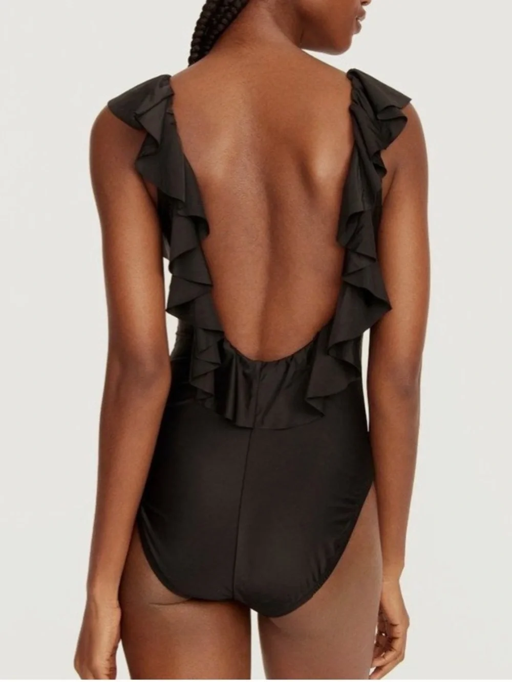 New J Crew Ruffle Scoopback One Piece Swimsuit 10 - Picture 2 of 5